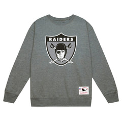 Las Vegas Raiders Basic Fleece Pullover Sweatshirt Heather Gray