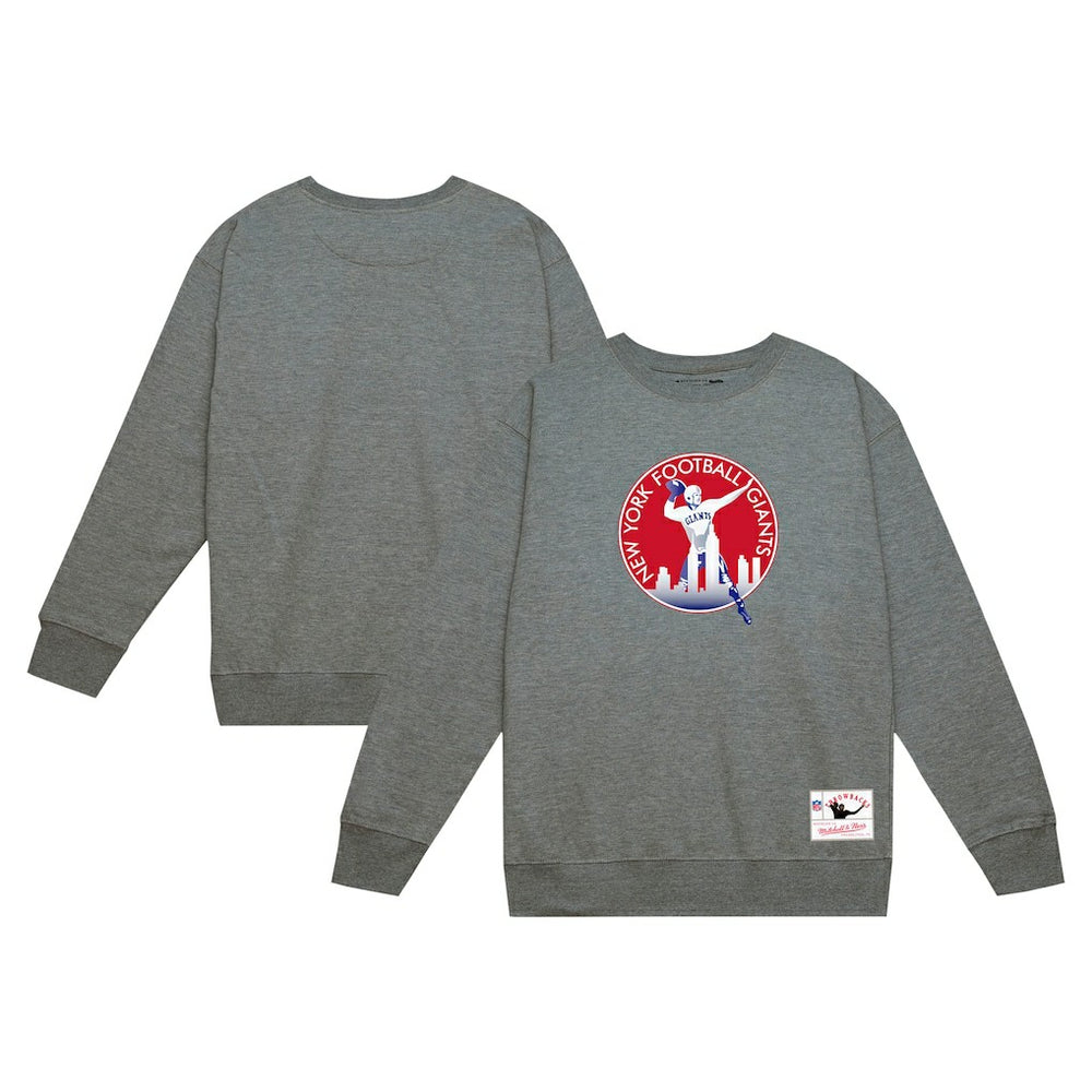 New York Giants Basic Fleece Pullover Sweatshirt Heather Gray