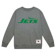 New York Jets Basic Fleece Pullover Sweatshirt Heather Gray
