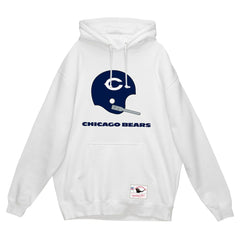 Chicago Bears Helmet Logo Vintage Pullover Hoodie White
