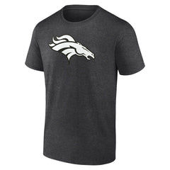 Denver Broncos Personalized Name & Number Monochrome T-Shirt Charcoal