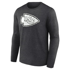 Kansas City Chiefs Personalized Name & Number Monochrome Long Sleeve T-Shirt Charcoal