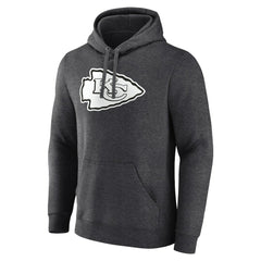 Kansas City Chiefs Personalized Name & Number Monochrome Pullover Hoodie Charcoal