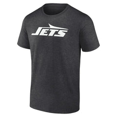 New York Jets Personalized Name & Number Monochrome T-Shirt Charcoal