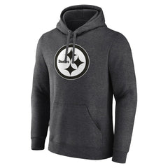 Pittsburgh Steelers Personalized Name & Number Monochrome Pullover Hoodie Charcoal