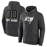 Tampa Bay Buccaneers Personalized Name & Number Monochrome Pullover Hoodie Charcoal