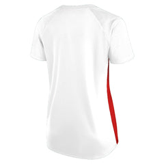 Kansas City Chiefs Women's Plus Size Glitter Lace-Up V- Neck T-Shirt White