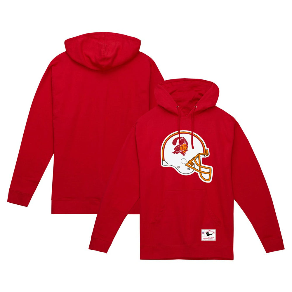 Tampa Bay Buccaneers Helmet Logo Vintage Pullover Hoodie Red