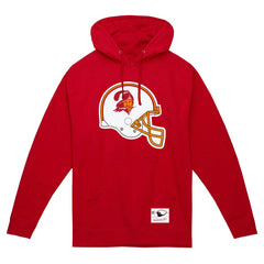 Tampa Bay Buccaneers Helmet Logo Vintage Pullover Hoodie Red