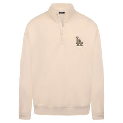 Los Angeles Dodgers Levelwear Murray Quarter-Zip Sweatshirt - Khaki Sweatshirts