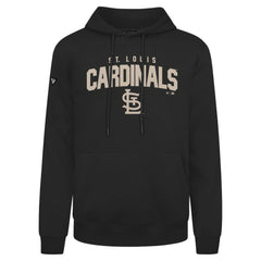 St. Louis Cardinals Levelwear Podium Team Arch Pullover Hoodie - Black Hoodies