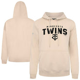 Minnesota Twins Levelwear Podium Team Arch Pullover Hoodie - Khaki Hoodies