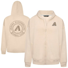 Arizona Diamondbacks Levelwear Uphill Oversized Full-Zip Hoodie - Khaki Hoodies