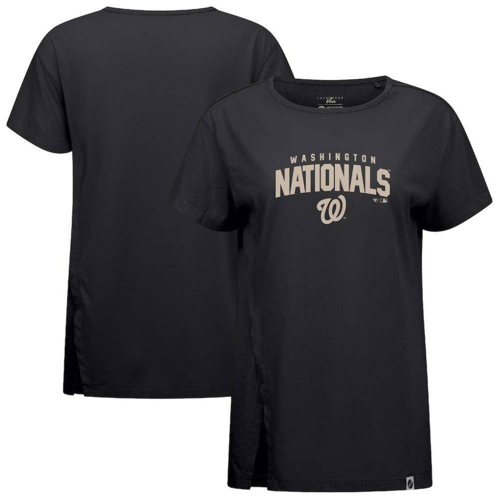 Washington Nationals Levelwear Influx Team Arch T-Shirt - Black T-shirts