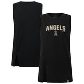 Los Angeles Angels Levelwear Women's Influx Team Arch Tank Top - Black Tanks