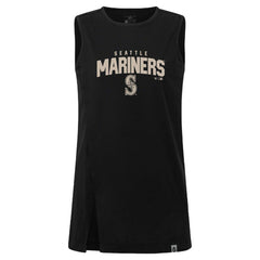 Seattle Mariners Levelwear Women's Influx Team Arch Tank Top - Black Tanks