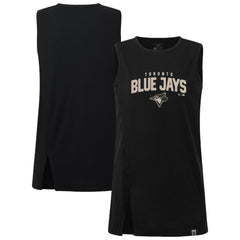 Toronto Blue Jays Levelwear Women's Influx Team Arch Tank Top - Black Tanks