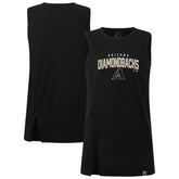 Arizona Diamondbacks Levelwear Women's Influx Team Arch Tank Top - Black Tanks