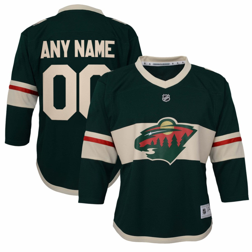 NHL Minnesota Wild Youth Replica Custom Jersey - Green