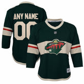 NHL Minnesota Wild Youth Replica Custom Jersey - Green