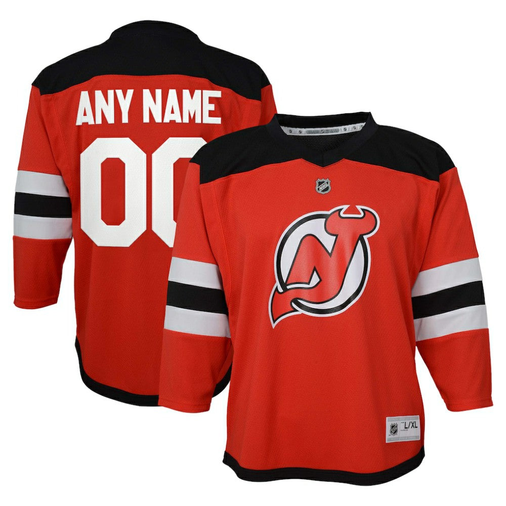 NHL,Custom New Jersey Devils Youth Replica Custom Jersey - Red
