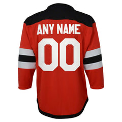 NHL,Custom New Jersey Devils Youth Replica Custom Jersey - Red