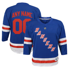 NHL New York Rangers Youth Replica Custom Jersey - Blue
