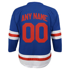 NHL New York Rangers Youth Replica Custom Jersey - Blue