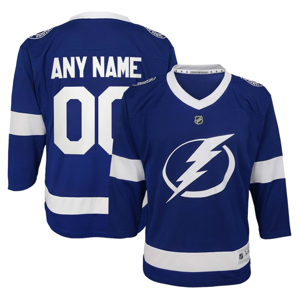 NHL Tampa Bay Lightning Youth Replica Custom Jersey - Blue