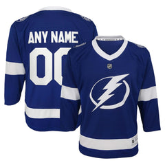 NHL Tampa Bay Lightning Youth Replica Custom Jersey - Blue