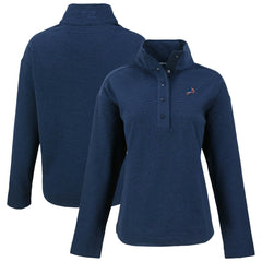 Detroit Lions Cutter & Buck Women's Hunts Point Eco Half-Snap Sweatshirt Navy