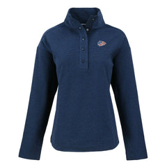 Kansas City Chiefs Cutter & Buck Women's Hunts Point Eco Half-Snap Sweatshirt Navy