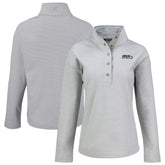 Seattle Seahawks Cutter & Buck Women's Hunts Point Eco Half-Snap Sweatshirt Gray