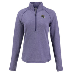 Baltimore Ravens Cutter & Buck Women's Peshastin Eco Fleece Recycled Tri-Blend Raglan Half-Zip Jacket Heather Purple