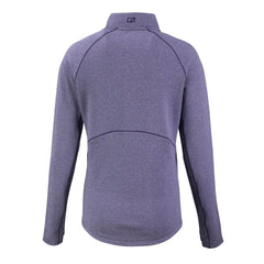 Baltimore Ravens Cutter & Buck Women's Peshastin Eco Fleece Recycled Tri-Blend Raglan Half-Zip Jacket Heather Purple