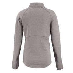 Baltimore Ravens Cutter & Buck Women's Peshastin Eco Fleece Recycled Tri-Blend Raglan Half-Zip Jacket Heather Gray