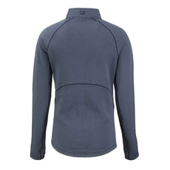 Green Bay Packers Cutter & Buck Women's Americana Peshastin Eco Fleece Recycled Tri-Blend Raglan Half-Zip Jacket Heather Navy