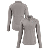 Philadelphia Eagles Cutter & Buck Women's Peshastin Eco Fleece Recycled Tri-Blend Raglan Half-Zip Jacket Heather Gray