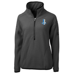 Detroit Lions Cutter & Buck Women's Historic Cascade Eco Sherpa Fleece Half-Zip Jacket Charcoal