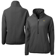 Jacksonville Jaguars Cutter & Buck Women's Cascade Eco Sherpa Fleece Half-Zip Jacket Charcoal