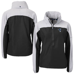 Indianapolis Colts Cutter & Buck Women's Charter Eco Recycled Half-Zip Hooded Anorak Jacket Black