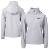Seattle Seahawks Cutter & Buck Women's Charter Eco Recycled Half-Zip Hooded Anorak Jacket Gray