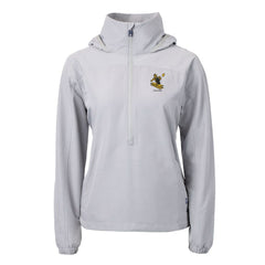 Pittsburgh Steelers Cutter & Buck Women's Charter Eco Recycled Half-Zip Hooded Anorak Jacket Gray
