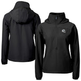 Indianapolis Colts Cutter & Buck Women's Charter Eco Recycled Half-Zip Hooded Anorak Jacket Black