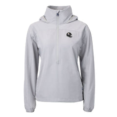 Pittsburgh Steelers Cutter & Buck Women's Charter Eco Recycled Half-Zip Hooded Anorak Jacket Gray