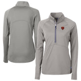Chicago Bears Cutter & Buck Women's Adapt Eco Knit Stretch Recycled Raglan Half-Zip Top Gray