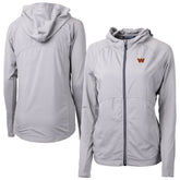 Washington Commanders Cutter & Buck Women's Primary Adapt Eco Knit Hybrid Recycled Full-Zip Jacket Gray