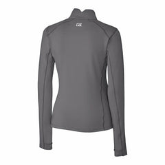 San Francisco 49ers Cutter & Buck Women's Traverse Stretch Quarter-Zip Pullover Top Gray