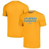 Los Angeles Chargers Homage Unisex The NFL ASL Collection by Love Sign American Sign Language T-Shirt Gold