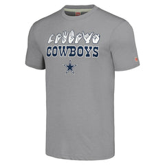 Dallas Cowboys Homage Unisex The NFL ASL Collection by Love Sign American Sign Language T-Shirt Gray